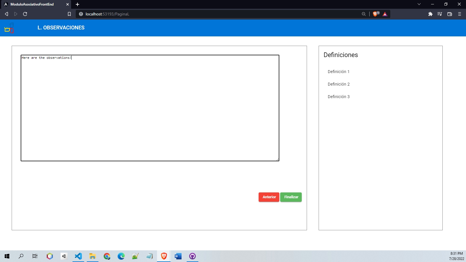 CSS p declaration color red